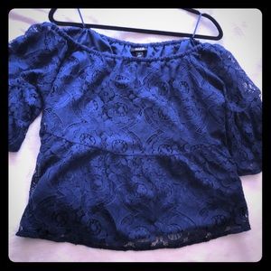 a.n.a. Off-the-shoulder Lace Blouse